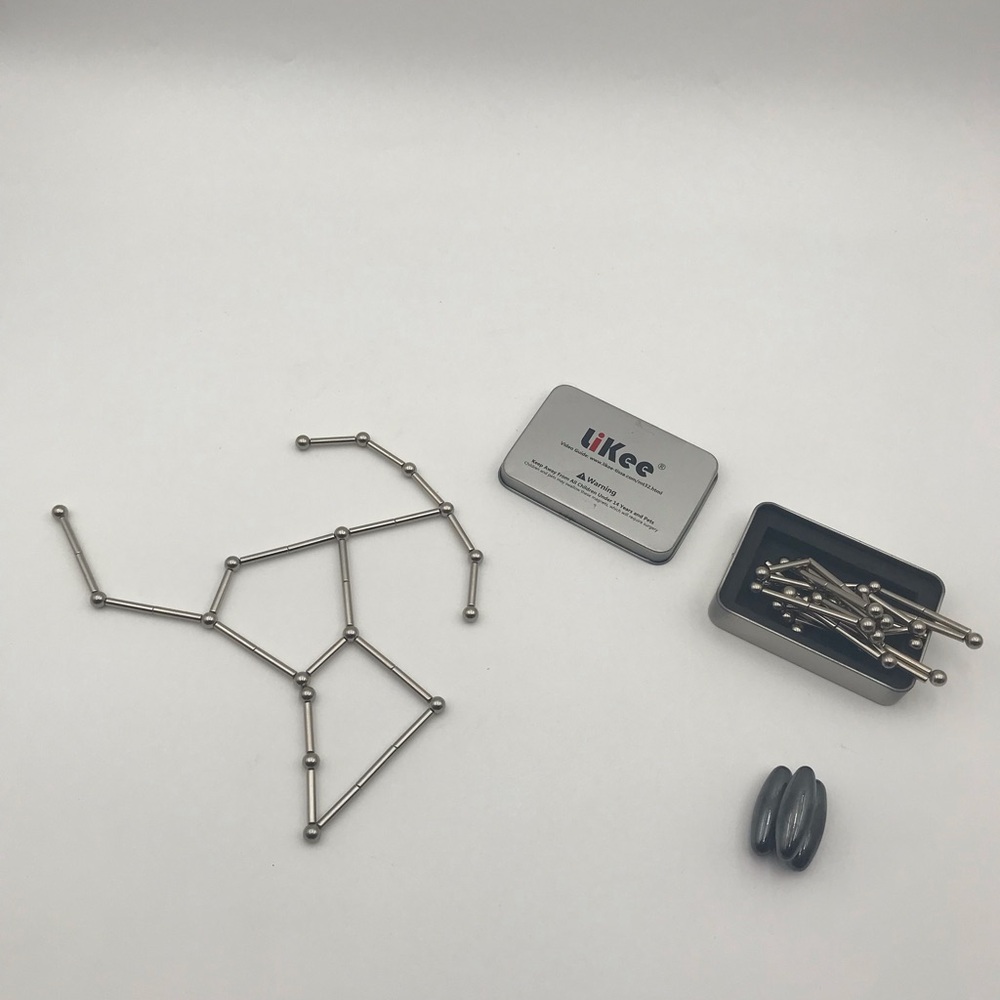 Powerful magnetic fidget toys building set in Tin Case